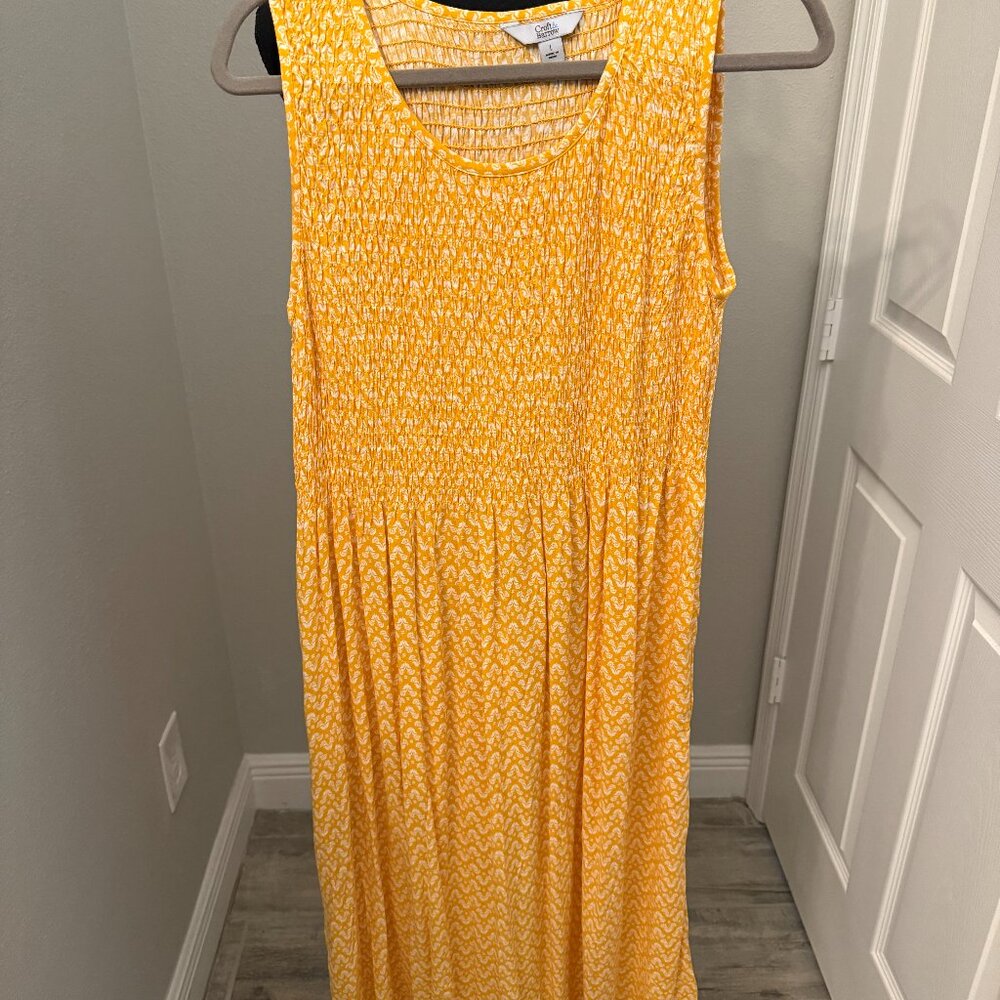 Kohls Midi Dress- L Yellow